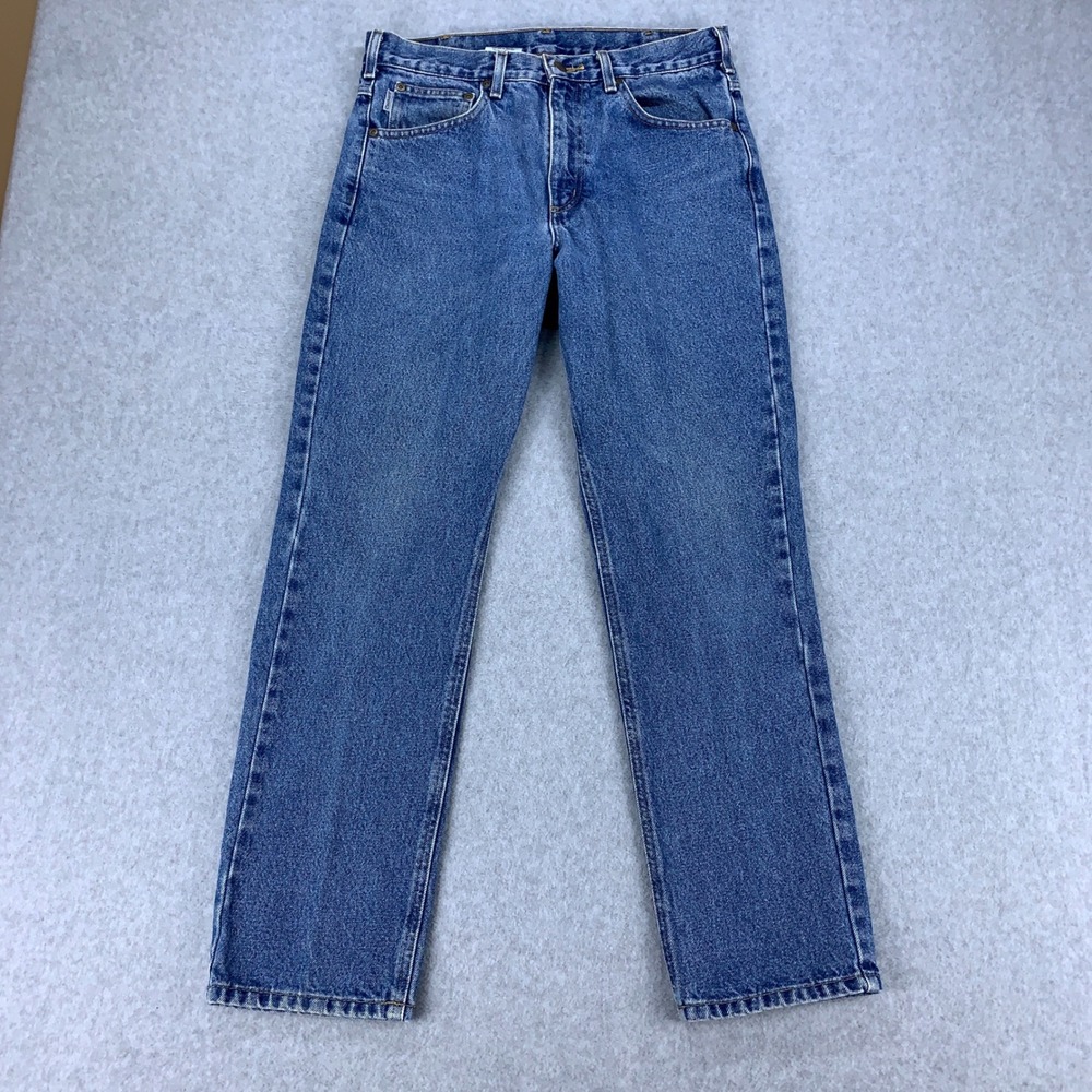 Carhartt Jeans Mens 32x30 Blue B18 DST Traditional Fit Straight Leg Denim